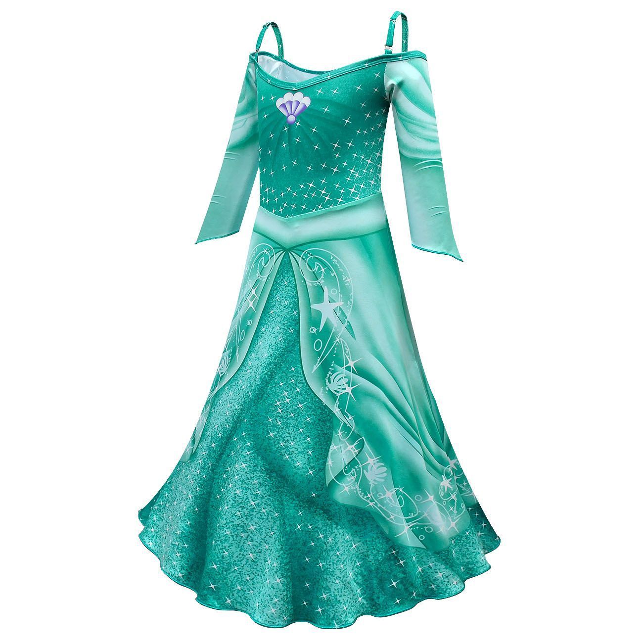 The Little Mermaid Ariel Cosplay Costume Little Girl Princess Dress Halloween Outfit