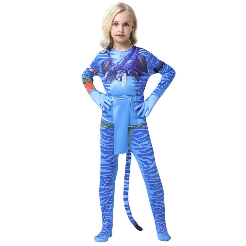 Avatar: The Way of Water Cosplay Costume kids zentai costume jumpsuit