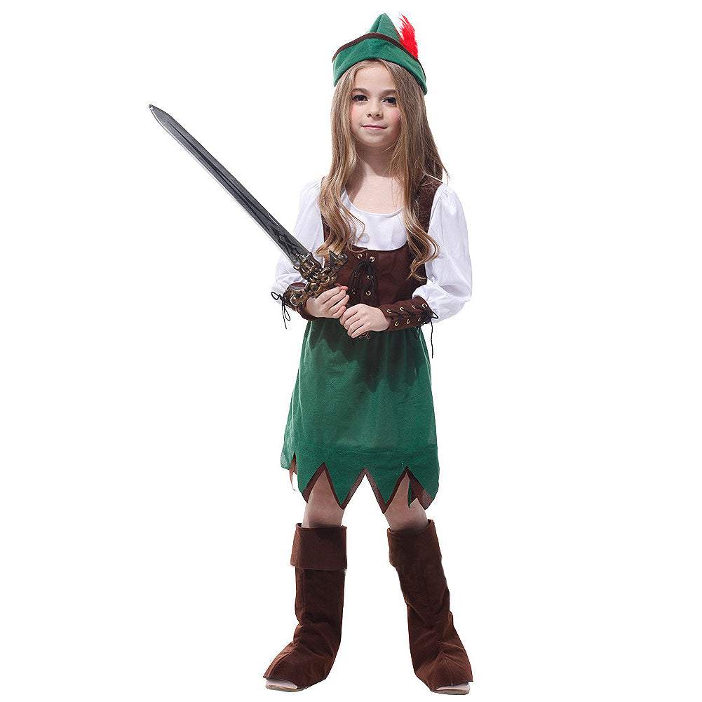 Classics -Peter Pan Child kids cosplay Costume Halloween Dress