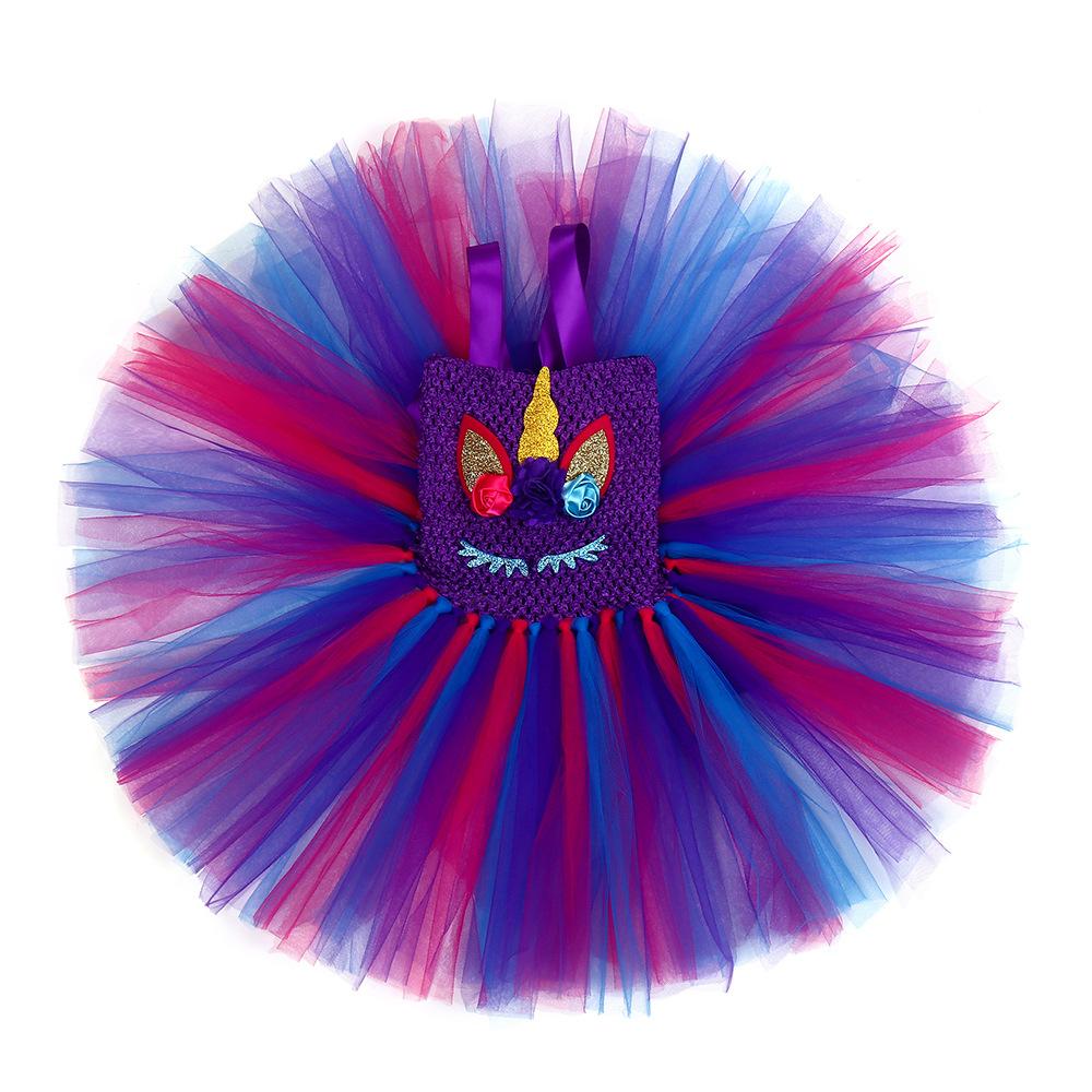 Princess Baoli Cosplay Costume Skirts Dress Children's Day Outfit Unicorn with Headband for Girls