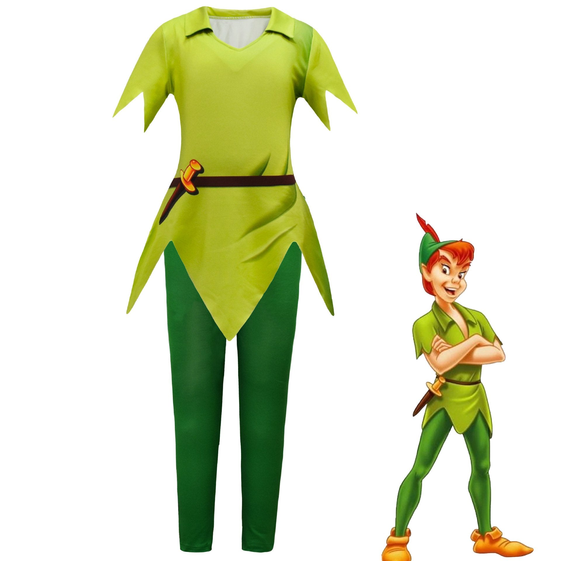 Peter Pan Shorts Suit Halloween Outfits Cosplay Costume For Kids