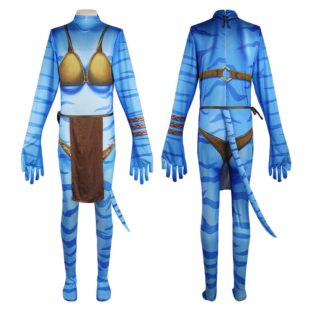 Avatar: The Way of Water Cosplay Costume adult zentai costume Sets and Mask Up For kids