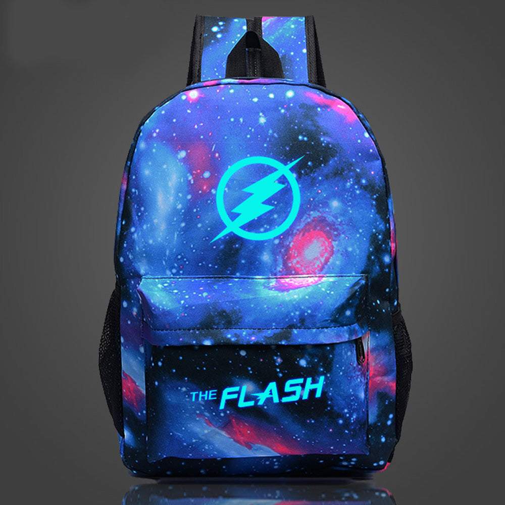 The Flash Anime Backpack Night Luminous Cosplay Shoulder School Bag