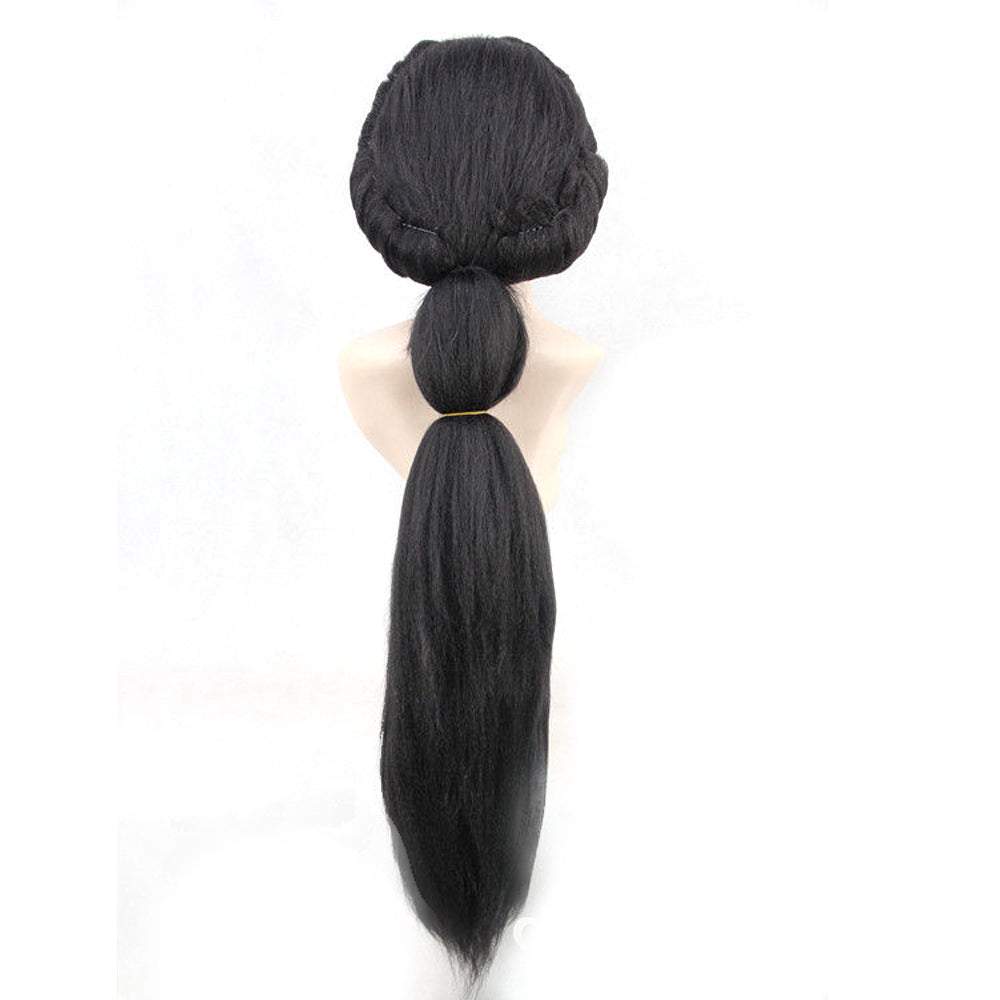 Arabian Nights Aladdin Jasmine Princess Long Black Wigs Halloween Wig - Azufun