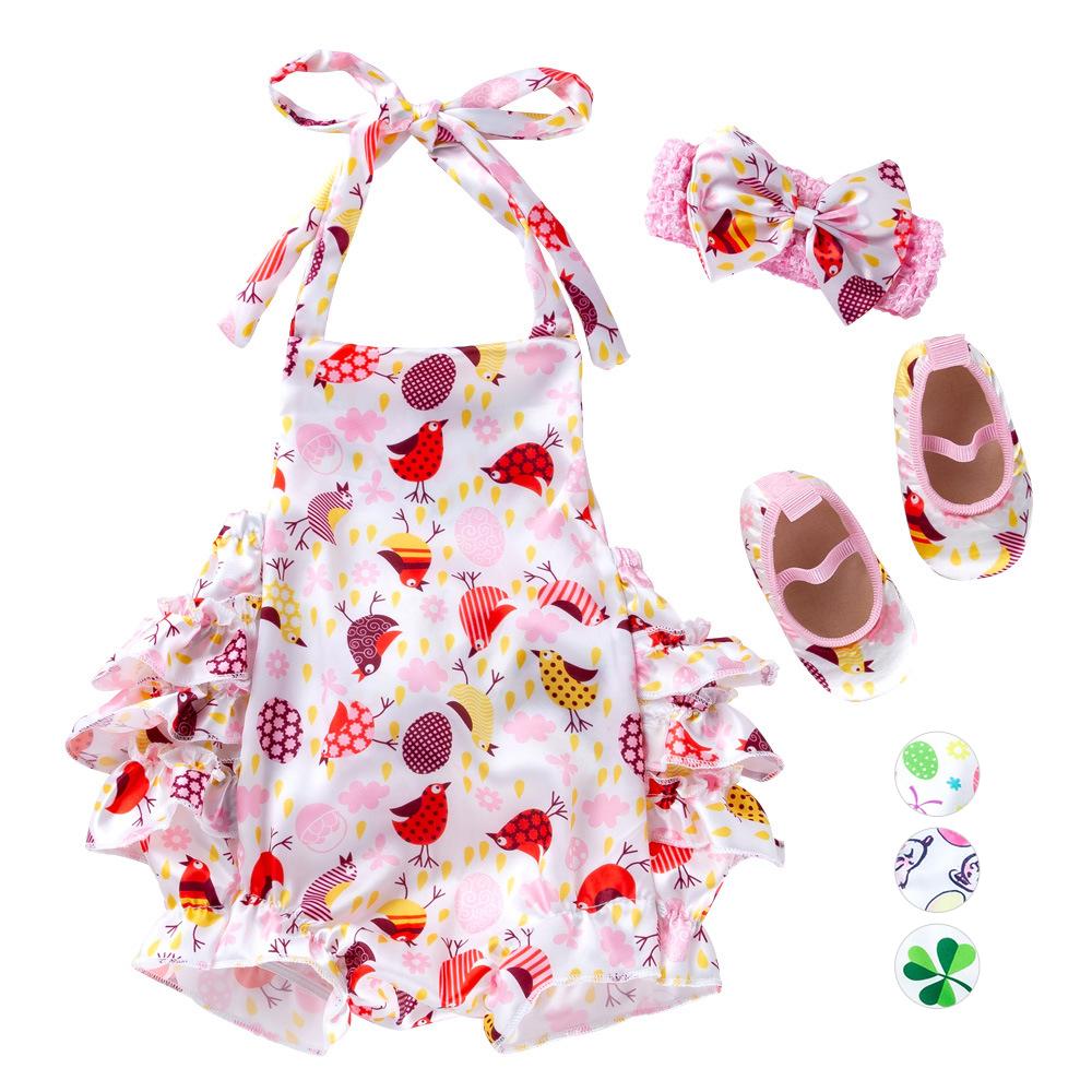 Toddler Baby Girl Strap Sleeveless Romper Bodysuit Jumpsuit Summer Outfit