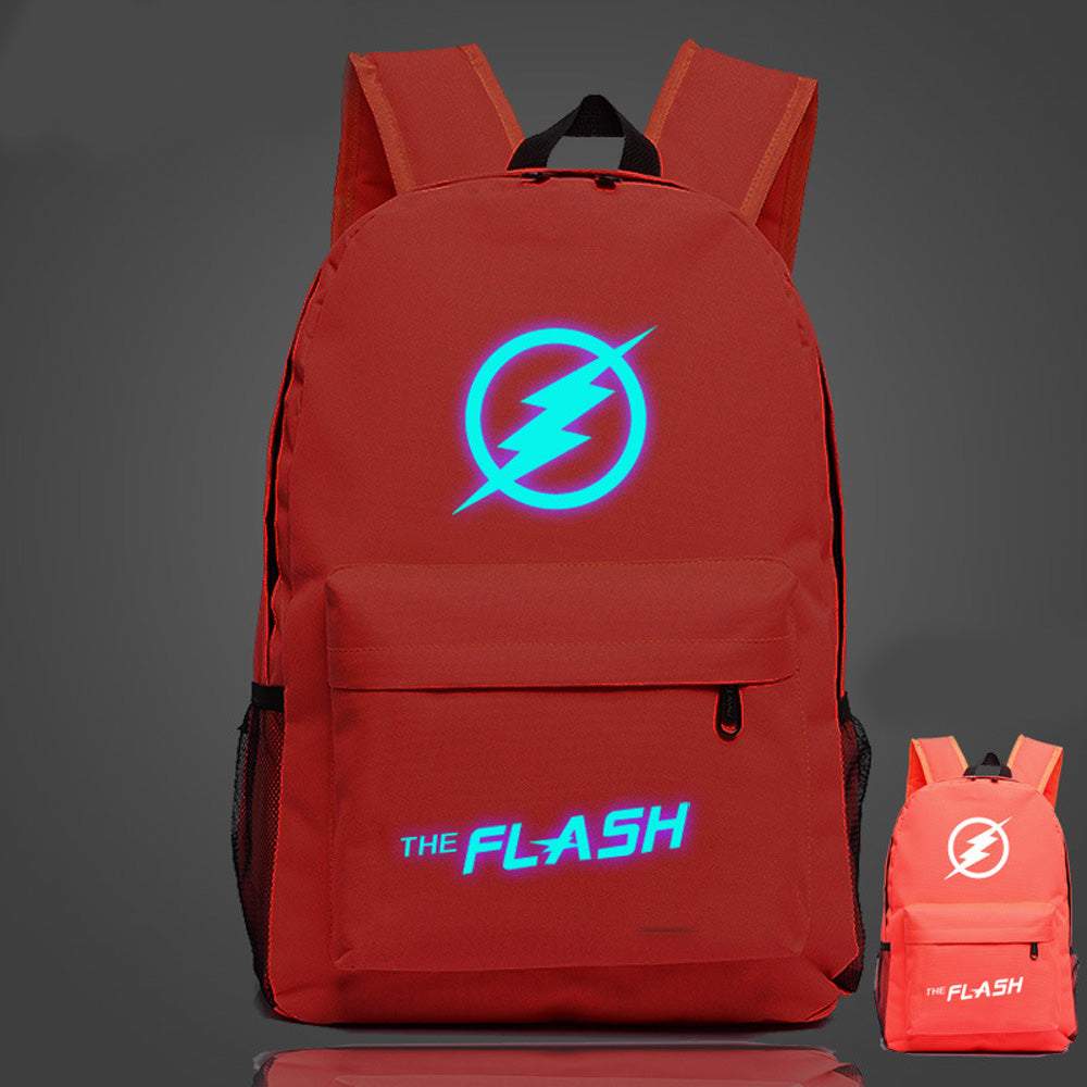 The Flash Anime Backpack Night Luminous Cosplay Shoulder School Bag