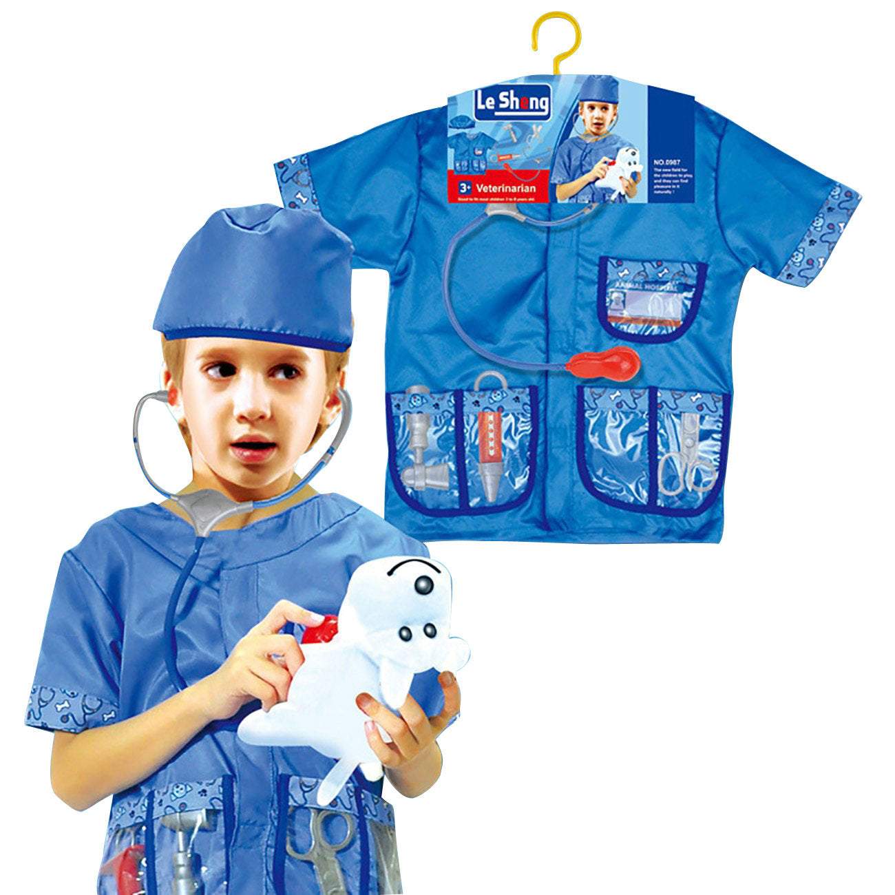 Veterinary Cosplay Costume Kids Halloween Performance Outfits