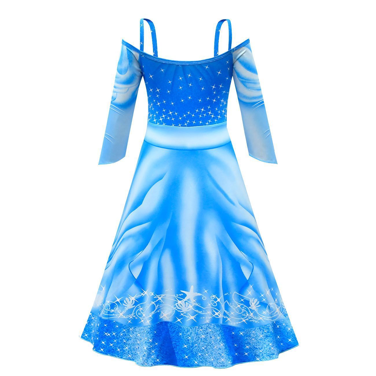 The Little Mermaid Ariel Cosplay Costume Little Girl Princess Dress Halloween Outfit