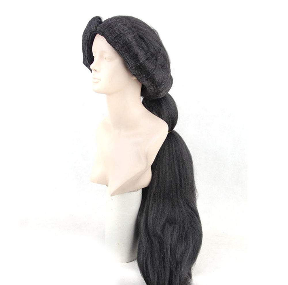 Arabian Nights Aladdin Jasmine Princess Long Black Wigs Halloween Wig - Azufun