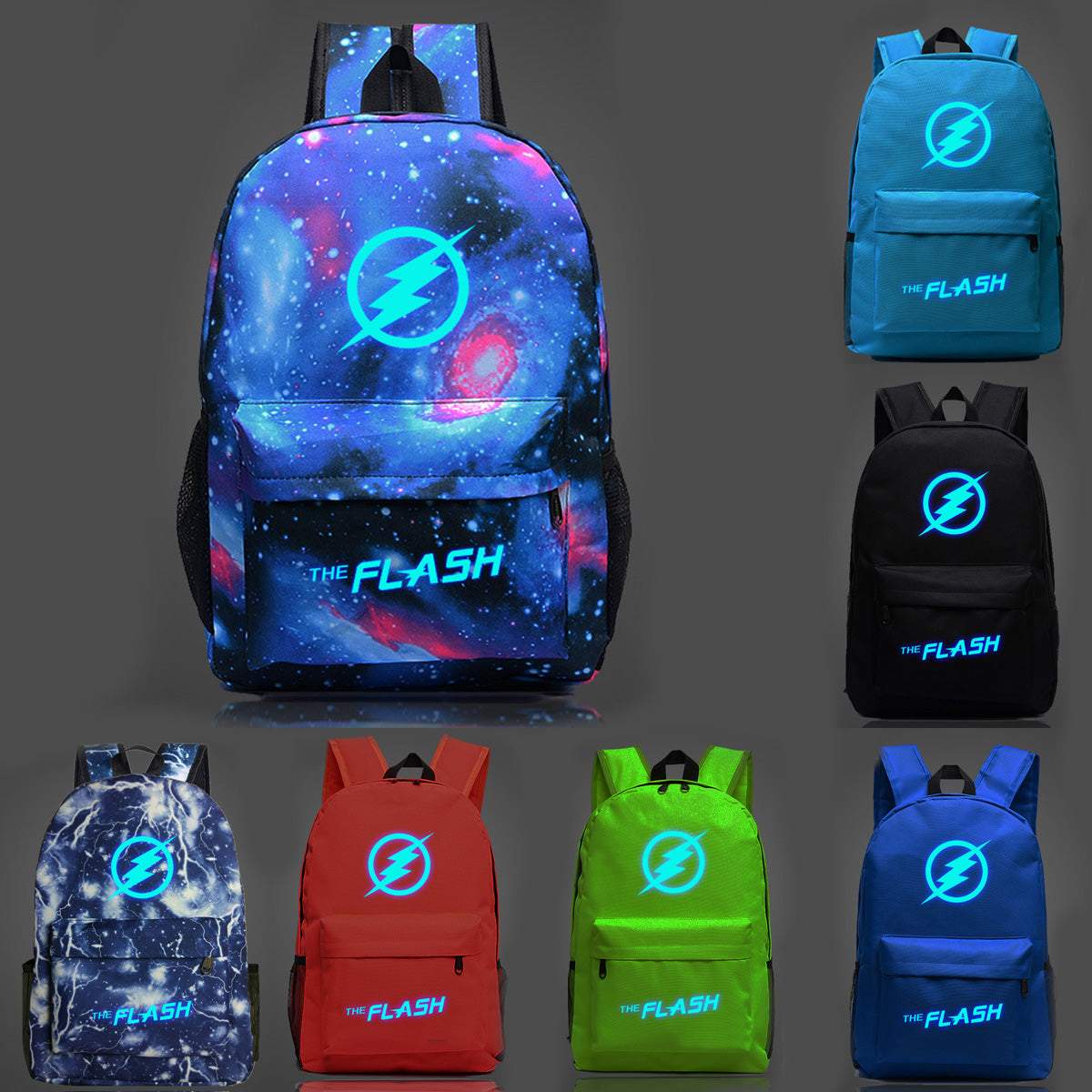 The Flash Anime Backpack Night Luminous Cosplay Shoulder School Bag