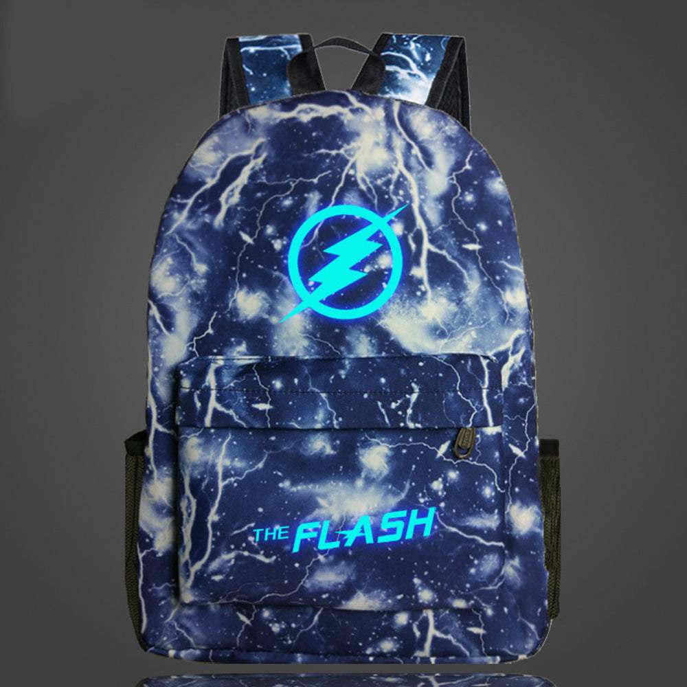 The Flash Anime Backpack Night Luminous Cosplay Shoulder School Bag