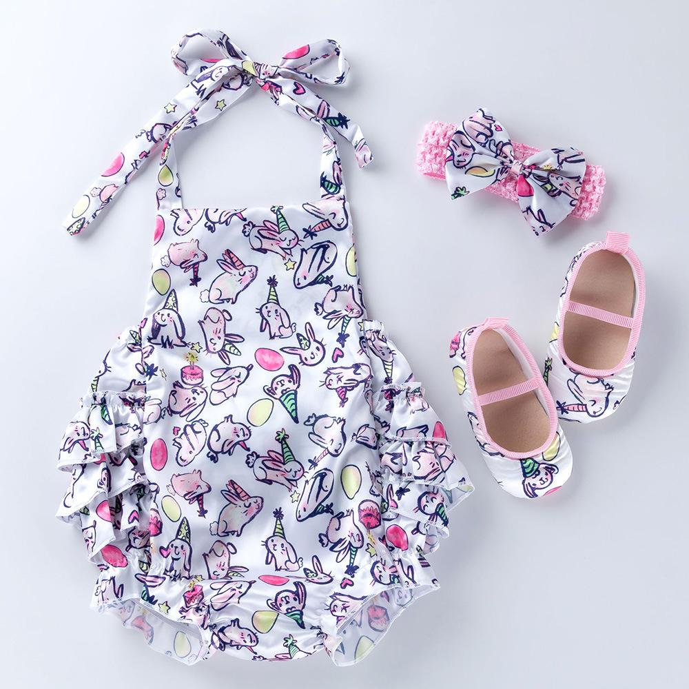 Toddler Baby Girl Strap Sleeveless Romper Bodysuit Jumpsuit Summer Outfit