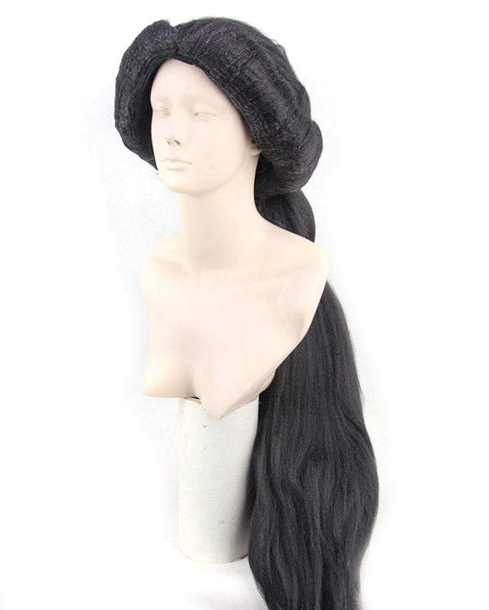 Arabian Nights Aladdin Jasmine Princess Long Black Wigs Halloween Wig - Azufun