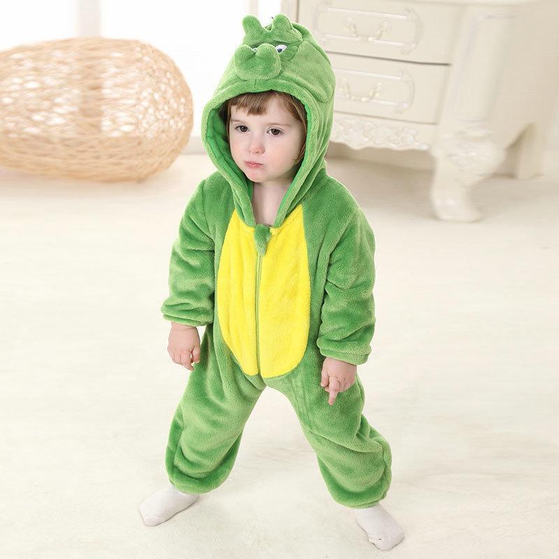Green Dinosaur Baby Infant Toddler Animal Onesie Costume