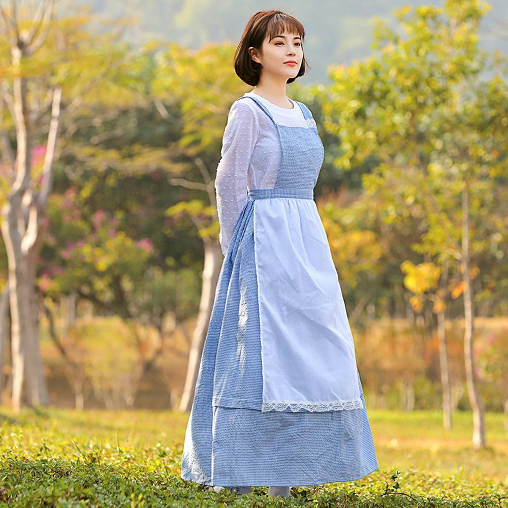 Blue Check Farm Outing cosplay costume dress for mom and me