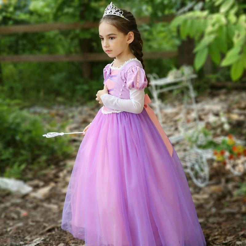 Fairy Tale Princess Rapunzel Performance Party Princess Dress For Girl