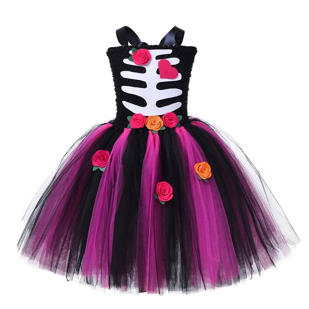 Skeleton Princess Emily Tutu Dress for Baby Girl Halloween Cartoon Costume