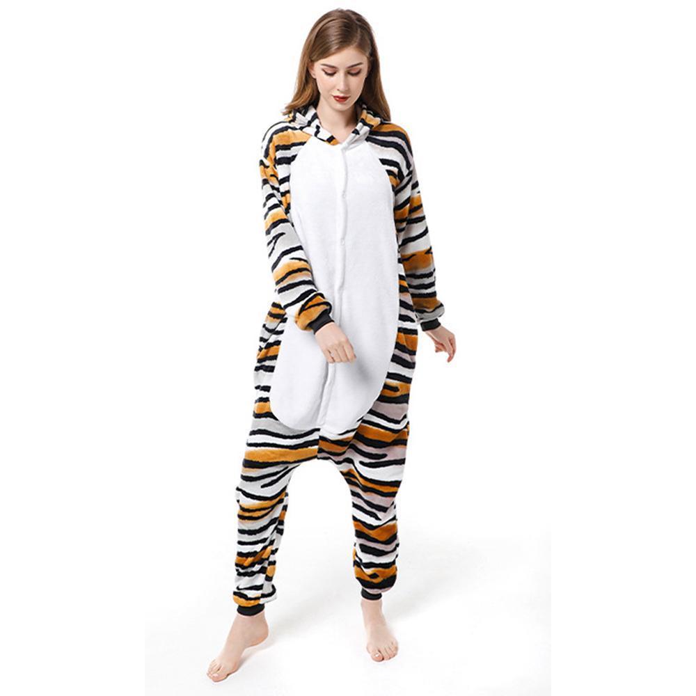 Adult New Tiger cat Kigurumi Onesies Pajamas Costume