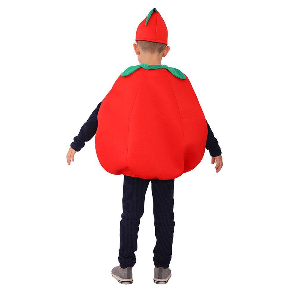 Tomato Child Cosplay Costume Halloween Boys Girls Party Stage Performance Outfit for Kids
