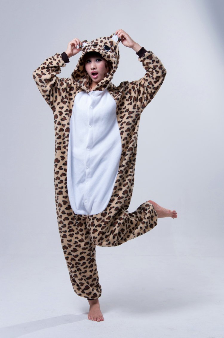 Animal Adult Leopard Bear Costume Onesies Kigurumi Pajamas