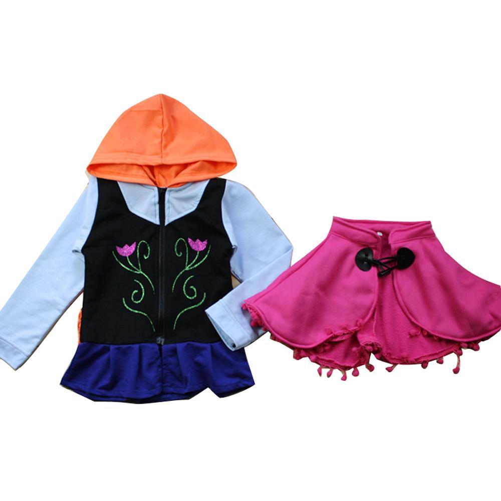 Kids Frozen Anna Elsa Sweat shirt hoodie Cosplay Jacket