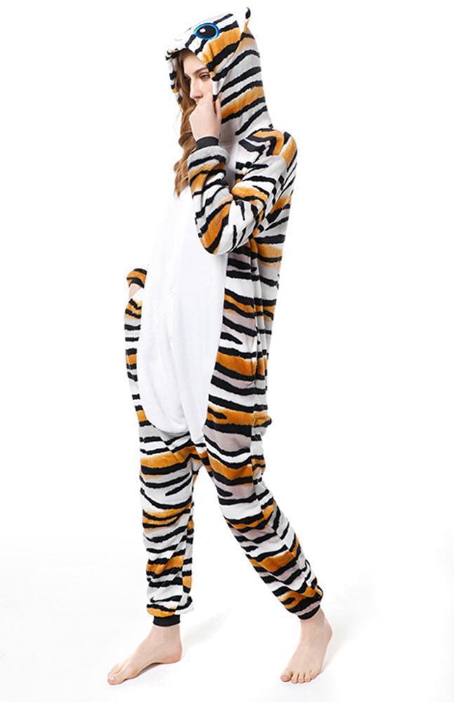 Adult New Tiger cat Kigurumi Onesies Pajamas Costume