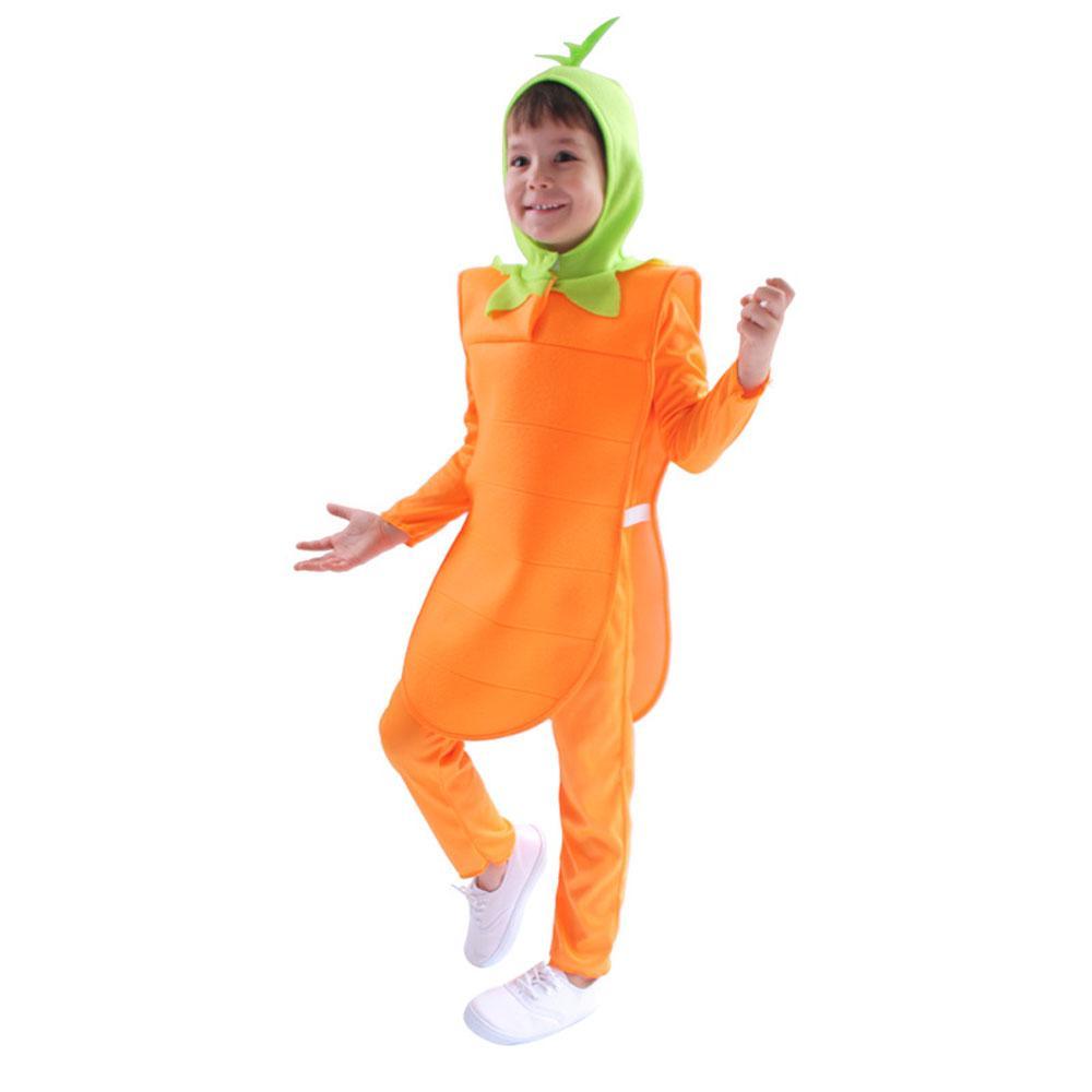 Halloween Carrot Cosplay Costumes Romper Onesie Cute Jumpsuit Outfit for Kids