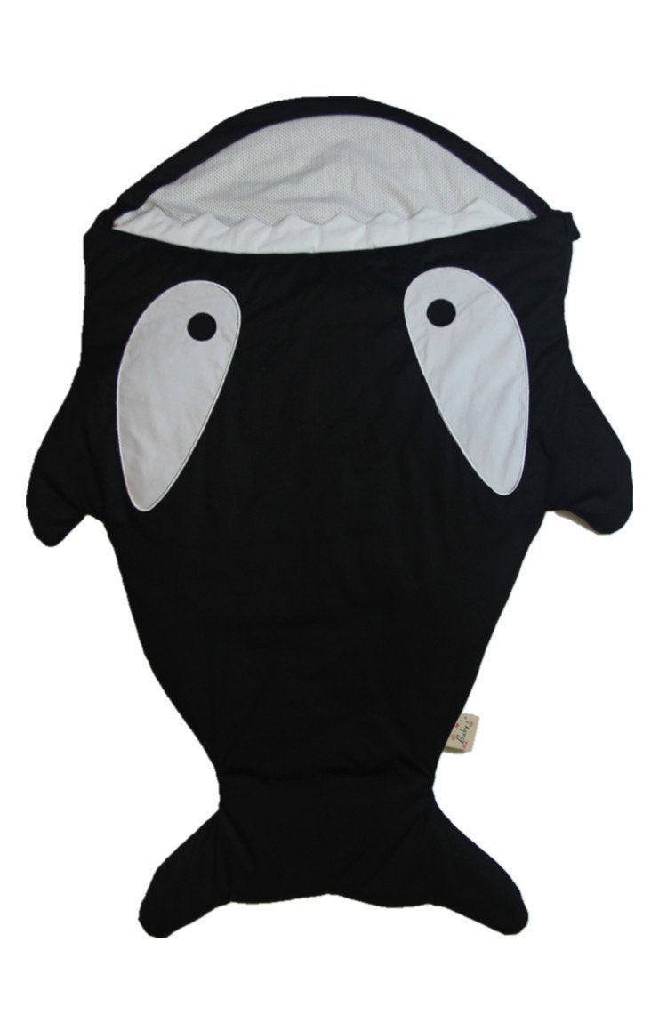 Baby Cartoon Shark Fish Swaddle Soft Snuggle-in Sleeping Bag Bedding