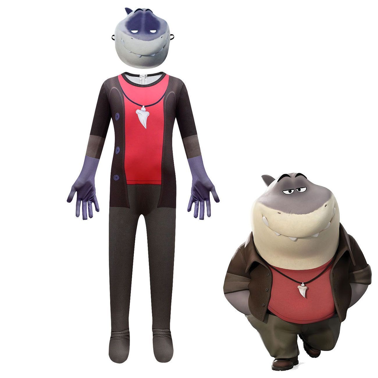 The Bad Guys Piranha Cosplay Costumes Jumpsuit Romper Halloween Outfit Dress For Kids
