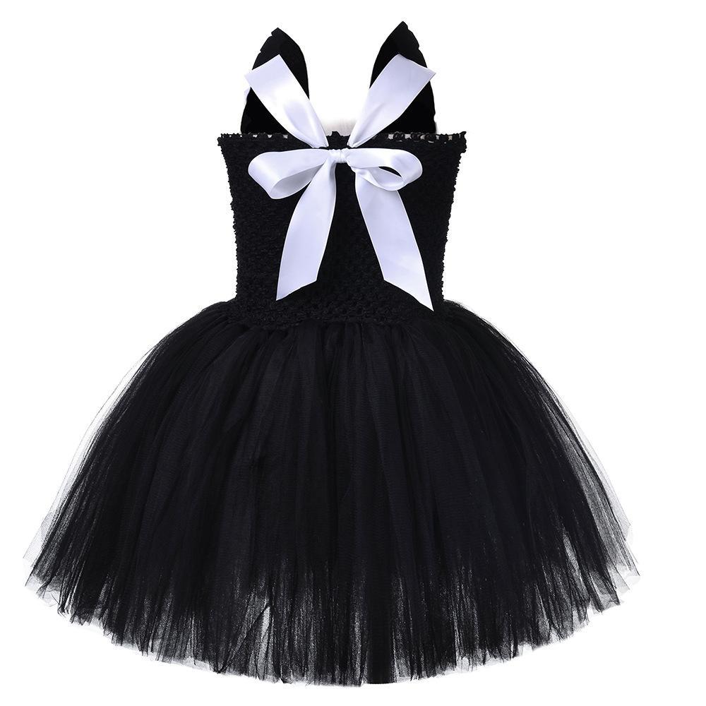 cute cat black Tutu Dress for Baby Girl Halloween Cartoon Costume