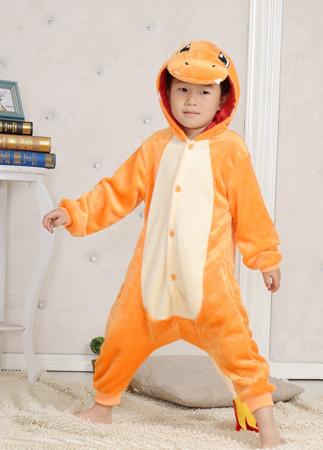Kids Pok¨¦mon Pokemon Charizard Charmander Costume Kigurumi Onesies Pajamas