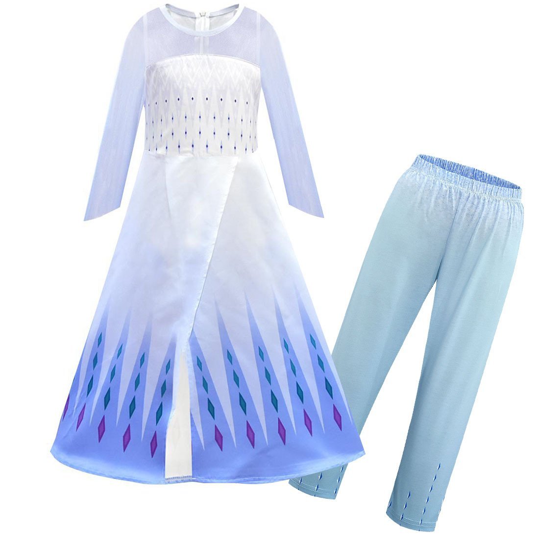 Elsa Show Yourself into the Unknow White Dress Frozen 2 For Toddler Girls