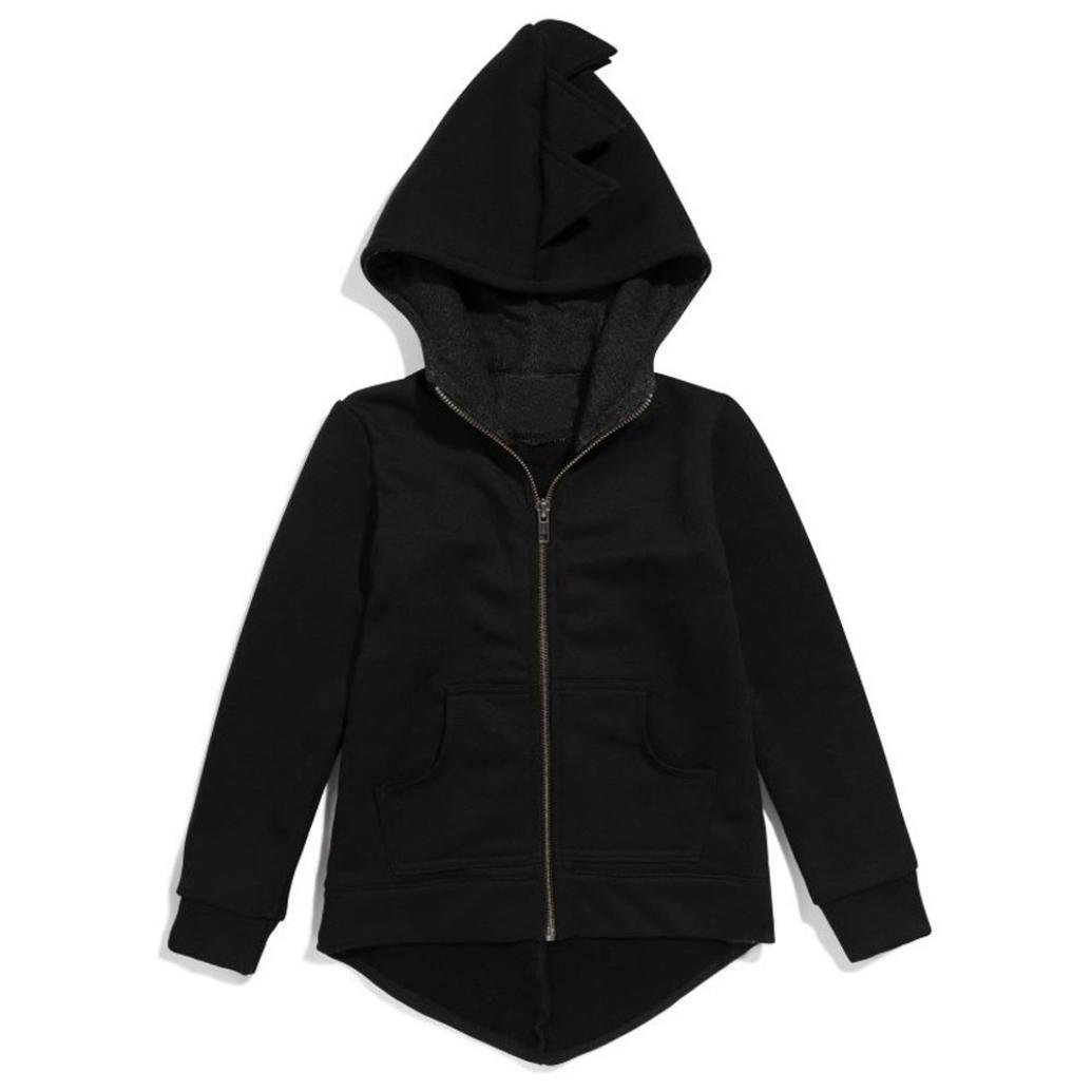 Children Spring Dinosaur Style Zipper Hooded Coat Jacket