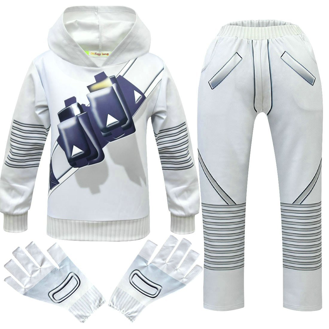 DJ Marshmello Chris Comstock Costume Top Pants Sets for Kids