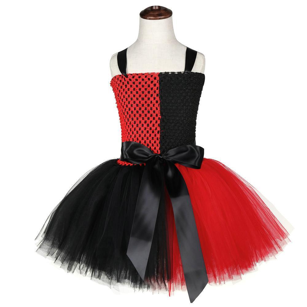 Suicide Squad Harley Quinn Clown Cosplay Tutu Dress for Baby Girls