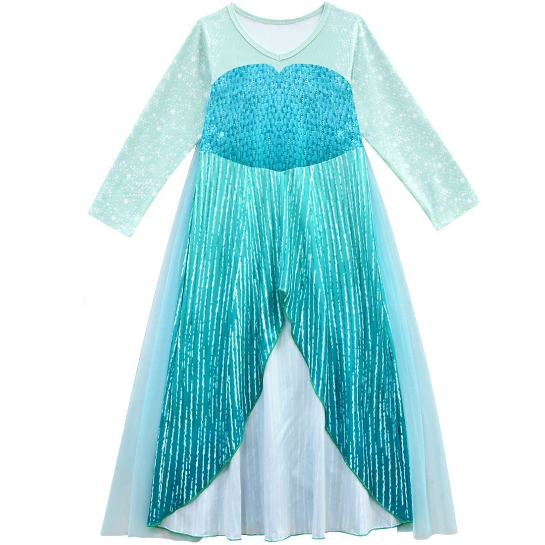 Frozen 2 Elsa blue snow queen princess dress For Toddler Girls