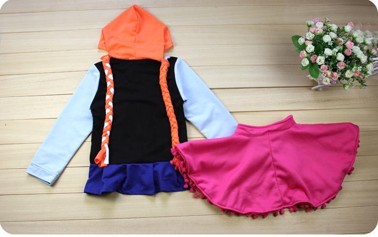 Kids Frozen Anna Elsa Sweat shirt hoodie Cosplay Jacket