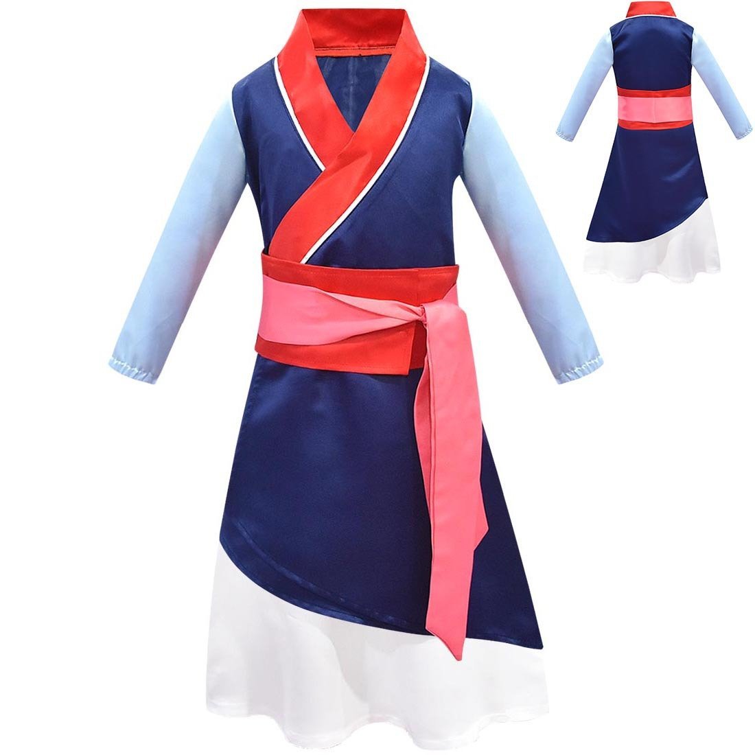 Hua Mulan Princess Girls Dress Up Costume Kids Halloween Cosplay Party dress 2022