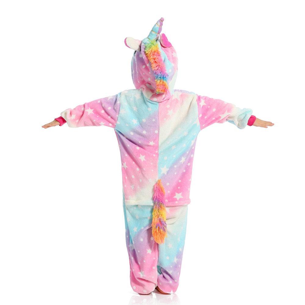Kids Animal Pink Unicorn Kigurumi Onesies Pajamas costume