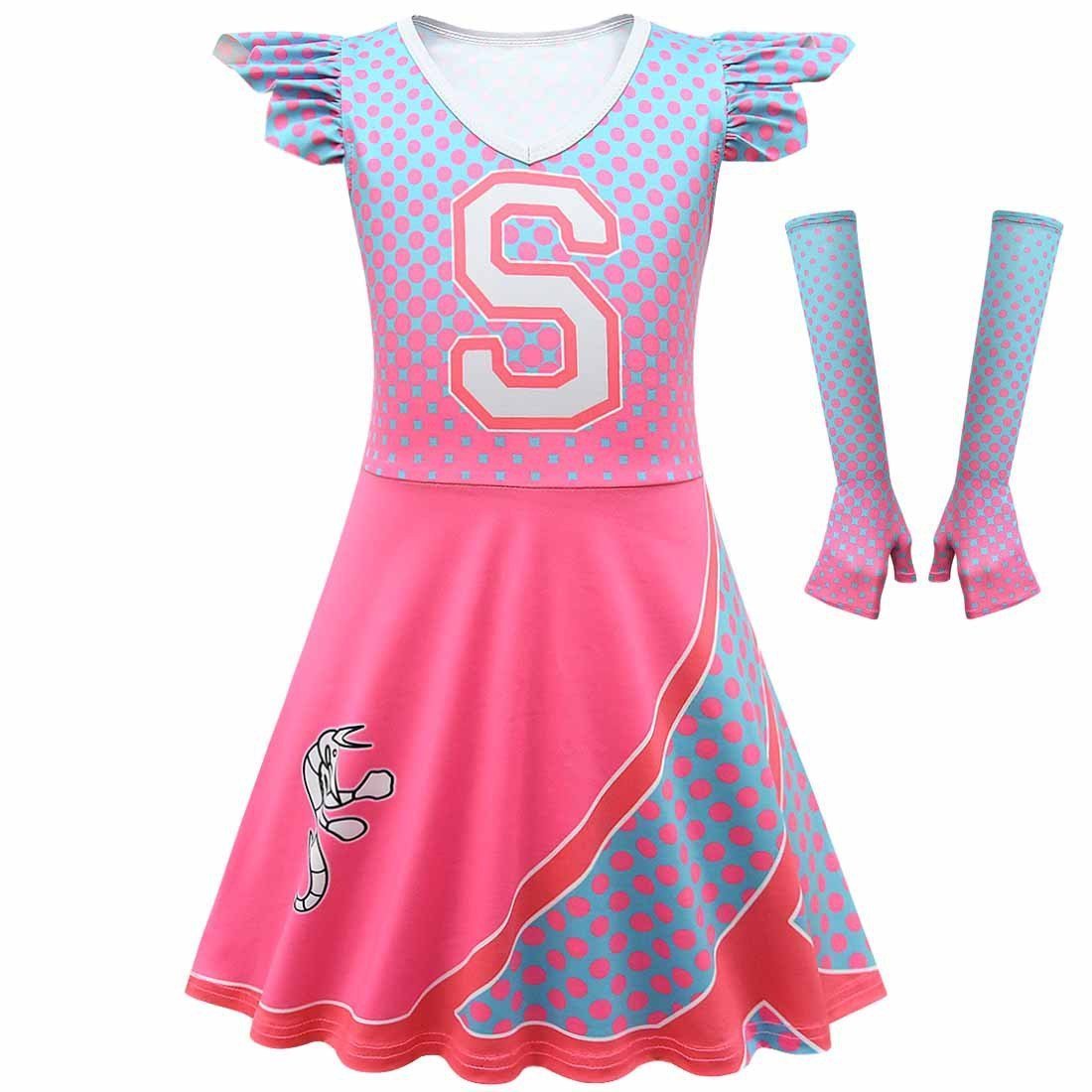 Kids Zombies 2 Cheerleader Dress Cosplay Costume Children's Dress
