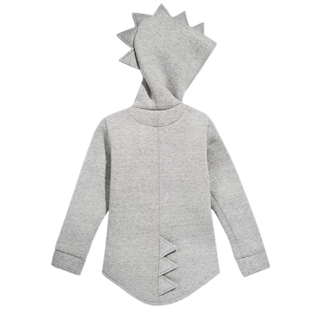 Children Spring Dinosaur Style Zipper Hooded Coat Jacket