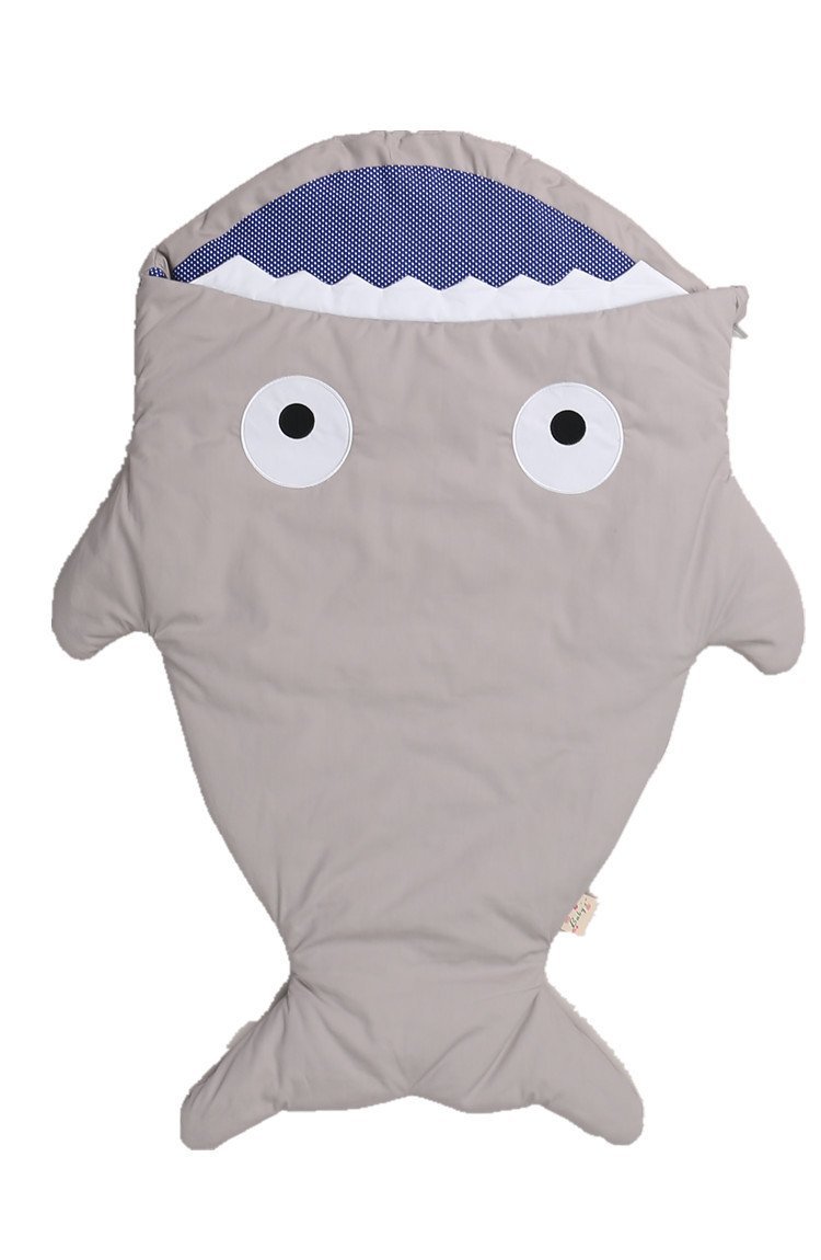 Baby Cartoon Shark Fish Swaddle Soft Snuggle-in Sleeping Bag Bedding