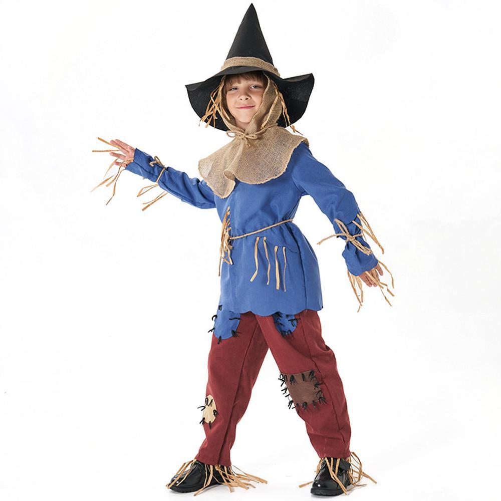 Kids The Adventures of King Oz scarecrow suit halloween Costumes for Child