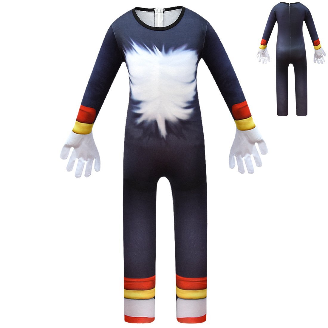 Kids Shadow the Hedgehog Cosplay Zentai Suit Costume Children Jumpsuit Bodysuit Outfits