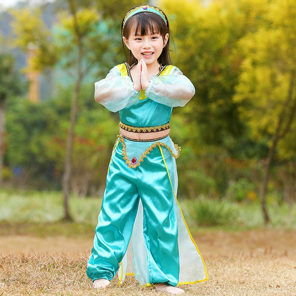 Aladdin Princess jasmine cosplay costumes dress for mom and me