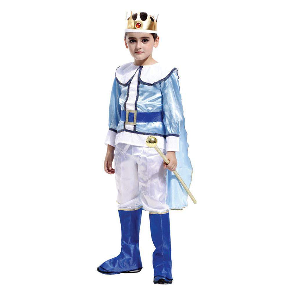 Kids Children King Prince Boys Blue Cosplay Costume Party Wear