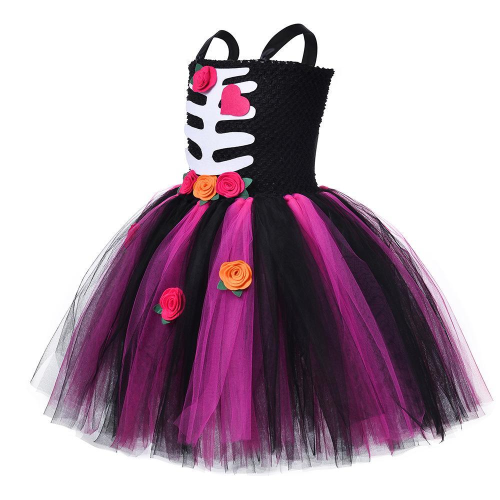 Skeleton Princess Emily Tutu Dress for Baby Girl Halloween Cartoon Costume