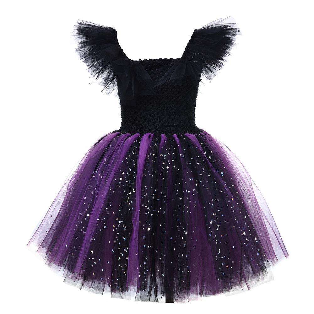 Maleficent Tutu Dress for Baby Girl Halloween Cartoon Costume