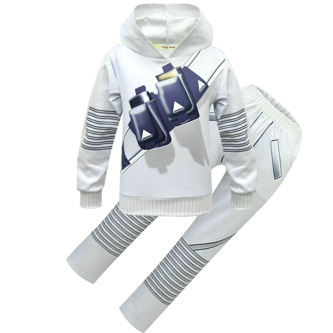 DJ Marshmello Chris Comstock Costume Top Pants Sets for Kids