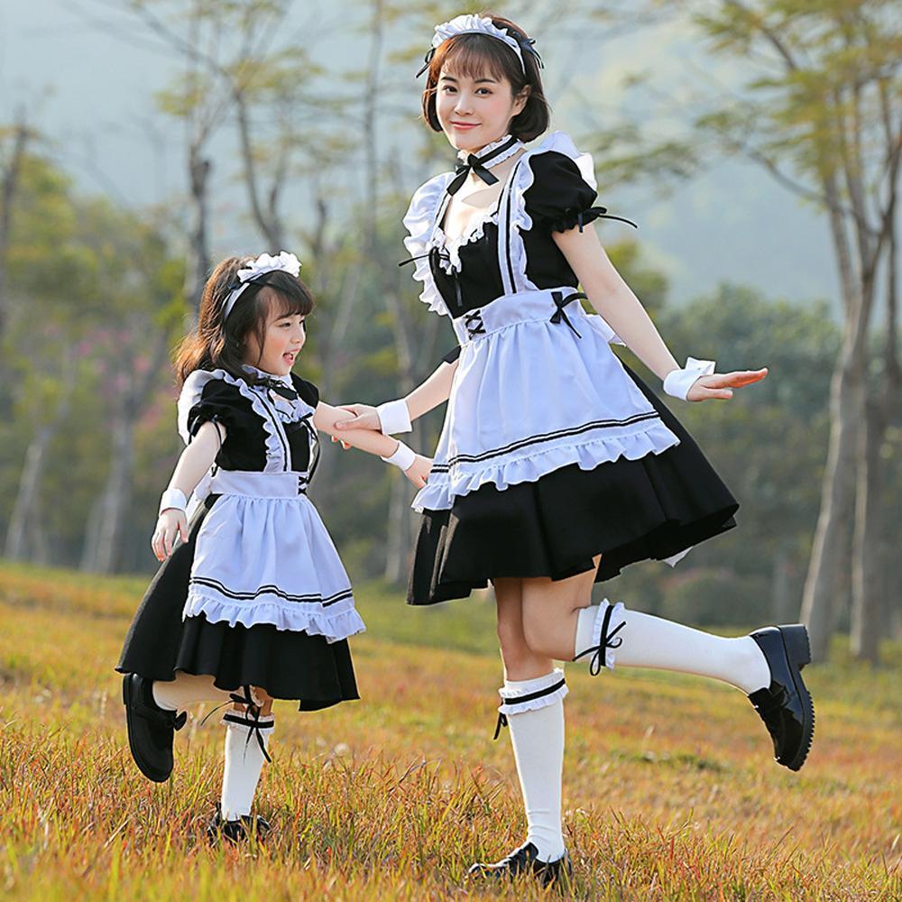 Love Nikki-Dress UP Queen cafe maid cosplay costumes dress for mom and me
